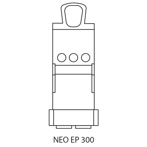 Zeichnung der Aufspannplatte  Neo EP 300