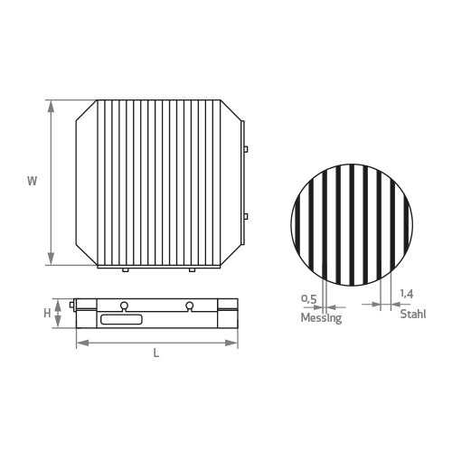 Zeichnung der Aufspannplatte Neomicro palette