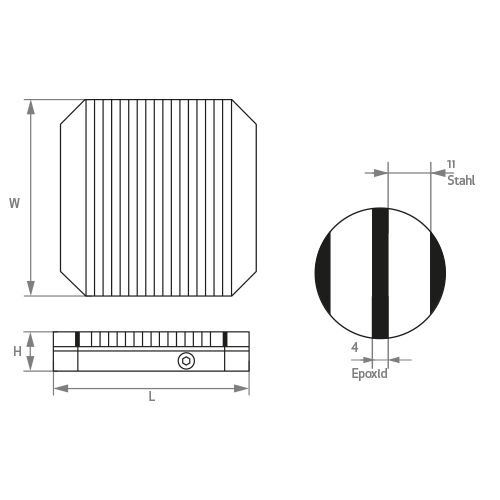 Zeichnung der Aufspannplatte Neomill Compact palette